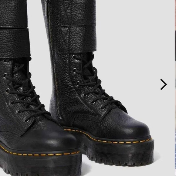 Doc Martin, Jagger, Black Platform Boots - Picture 3 of 7